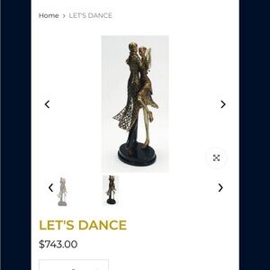 LET'S DANCE Bronze Couple Sculpture - Decorative Home Accent